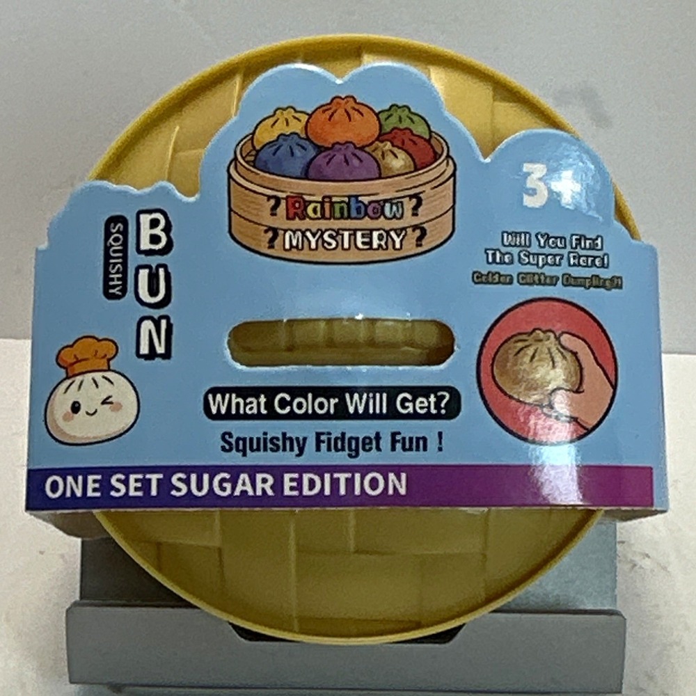 Squishy Bun Rainbow Mystery Squishy Fidget Tactile Sensory Toy Sugar Ed Ages 3-4
